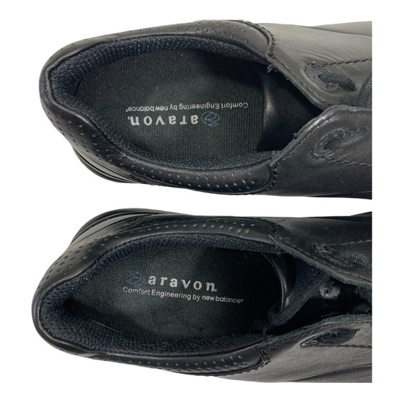 Aravon by New Balance Womens Size 9.5 2E Width Shoes Farren Black Leather - Picture 7 of 10